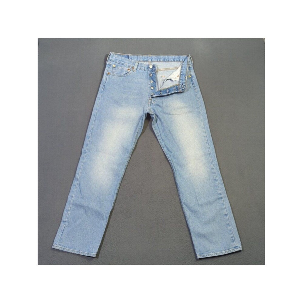 Levi's Jeans Men's 34x30 Fits 33x29 Blue 501 Straight Button Fly Denim